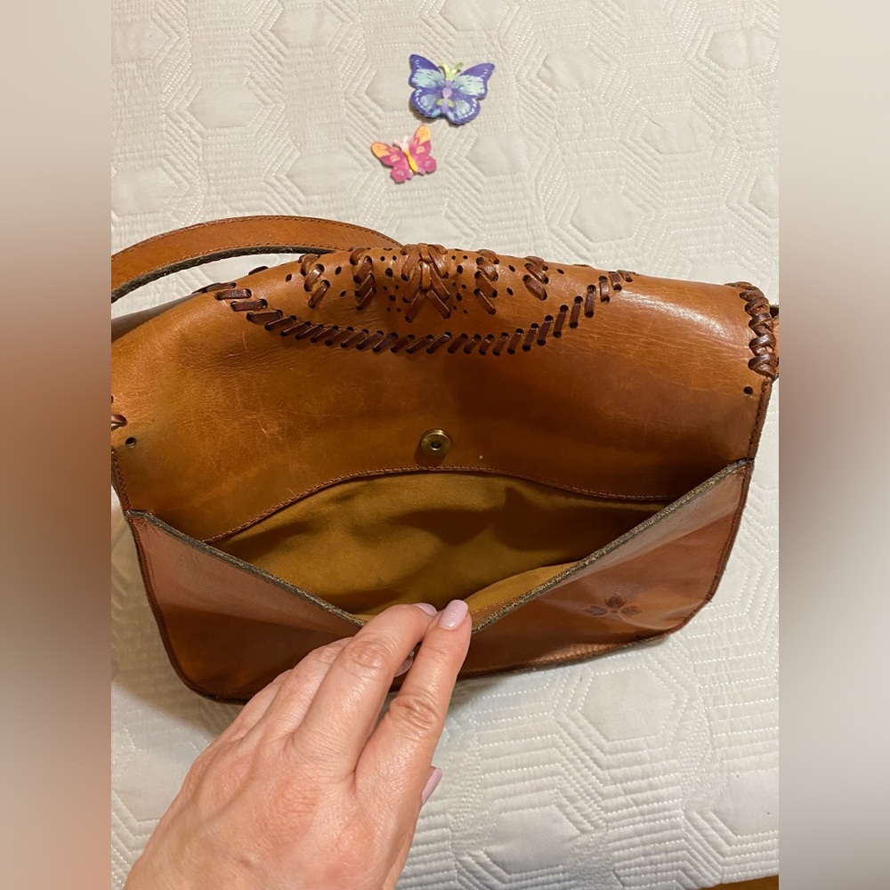 Patricia Nash Boho Brown Leather Crossbody Bag - Picture 6 of 13